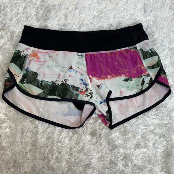 Lululemon Run: Speed Short Pigment Wave Multi / Black Sz 6 - Picture 3 of 8